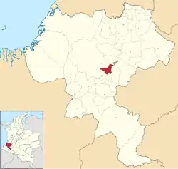 Location of the municipality and town of Timbio, Cauca in the Cauca Department of Colombia.