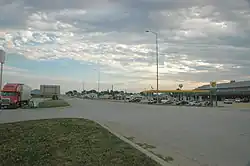 Commercial district in Murdo, looking north from the I-90/US 83 interchange, August 2008