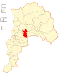 Map of the Hijuelas commune in the Valparaíso Region
