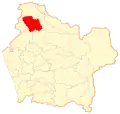 Location in the Araucanía Region
