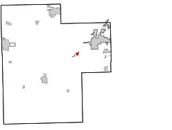 Location within Creek County, and the state of Oklahoma