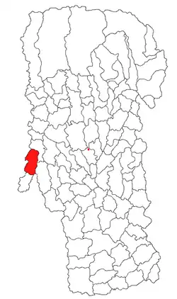 Location in Argeș County