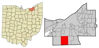 Location in Cuyahoga County, Ohio