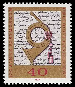 Stamp: 100 years of the museum for post in Frankfurt