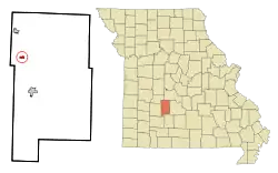 Location of Louisburg, Missouri