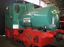 Fireless steam locomotive at railroad museum Bochum Dahlhausen, Germany