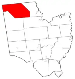 Map highlighting Day's location within Saratoga County.