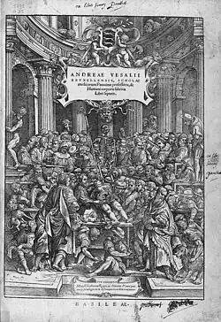 Cover of the anatomic text "De Humani Corporis Fabrica Libri Septem"