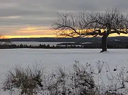 Late afternoon sky overlooking Graham Lake from Rt. 179, near Waltham, Maine.