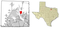 Location of Cross Roads in Denton County, Texas