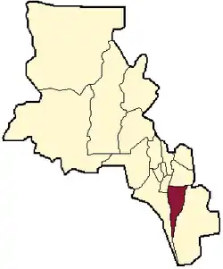 location of Ancasti Department in Catamarca Province