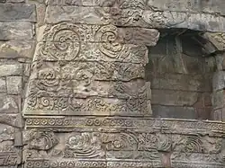 Dhamekh Stupa wall close-up, as it appeared in 2008