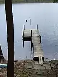 Dock in spring when water level is high