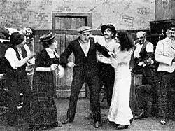 Still from the 1910 Danish film "Dorian Greys Portræt" (English: "The Picture of Dorian Gray")