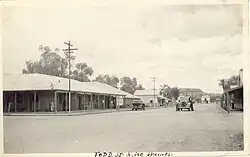 Todd St, Alice Springs, looking north, 1938 - 1948