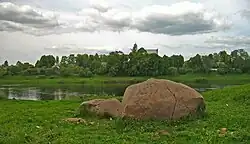 A Boris stone retrieved from the Drujka River has become a local tourist attraction.