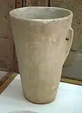 Cycladic type tall cup, marble, 3200-2500 B.C.