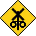 P2-20 Railway line crossing with barrier and traffic lights
