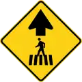 P3-4 Pedestrian crossing ahead