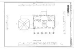 Second Floor Plan of Edgewater, measured about 1974.