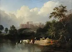 Edward Williams River Landscape with Windsor Castle (in the style of his son S R Percy)