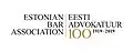 The logo of the centenary of the Estonian Bar Association celebrated in 2019