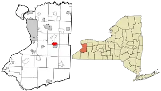 Location in Erie County and the state of New York
