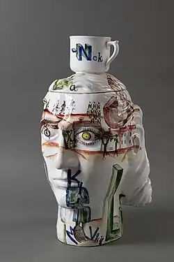 Dona Anna as a rebus (jar), 1978, majolica, 51 cm