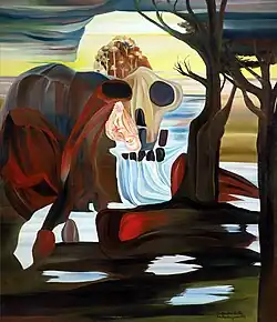 An existential moment, 1978, oil, 130x150cm