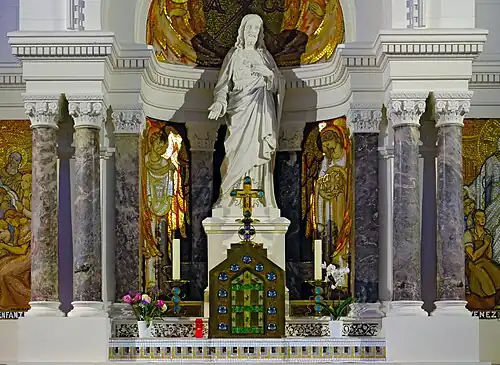 The Chapel of the Sacred Heart, behind the altar