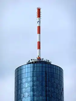 Antenna atop the Main Tower in Frankfurt, Germany