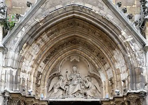 Detail of the west portal sculpture