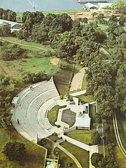 Théâtre de Verdure, an open-air theater in Ngaliema, 1974