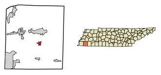 Location of Williston in Fayette County, Tennessee.