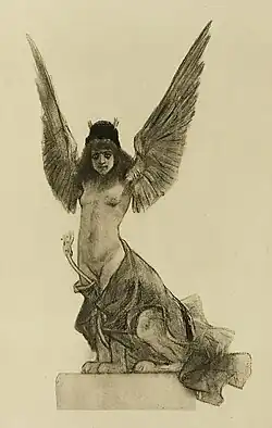 Frontispiece for Chair [Flesh] by Verlaine, Parallelism (ca. 1896) heliogravure (33.5 × 21.2 mm) The Art Institute of Chicago