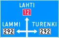 Advance direction sign (type A)