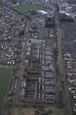 The site viewed east to west