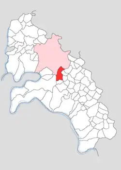 Map showing Barkatpur in Firozabad block