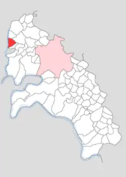 Map showing Ulau in Firozabad block