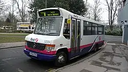 An ex-First Essex Marshall Master in service with First Hampshire & Dorset in 2010.
