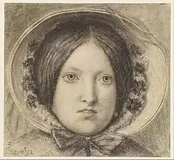 Emma in 1852 (study for The Last of England)