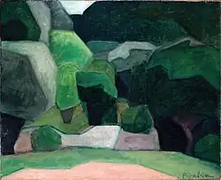 Paysage à Cassis (Landscape at Cassis), 1911–12, oil on canvas, 50.3 × 61.5 cm, private collection