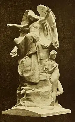 Stone statue an angel