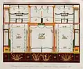 Frescoed wall from the Casa della seconda Fontana di Mosaico (House of the Second (Small) Mosaic Fountain in Pompeii excavated in 1827