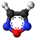 Skeletal formula of furazan