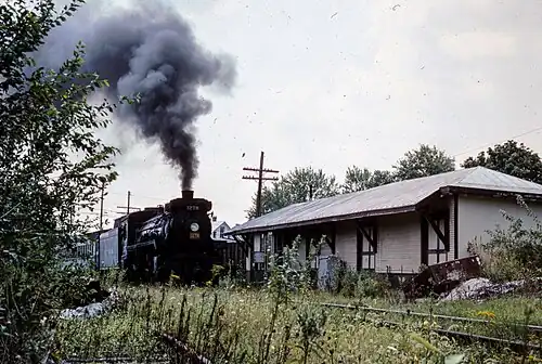 No. 1278 pulling an excursion for the Gettysburg Railroad at Biglerville, in September 1993