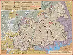 Park map with the Devils Garden circled