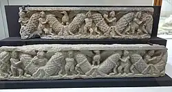 Garland and amorini, Gandhara, c. 2nd-3rd century CE