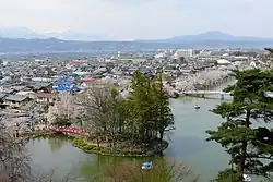 View of downtown Susaka and Garyu Park
