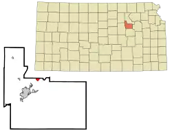 Location of Fort Riley-Camp Whitside, Kansas